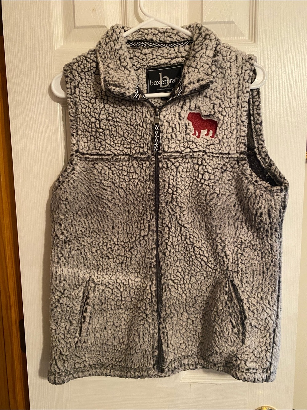 boxercraft Gray Sherpa Vest Mississippi State Bulldog